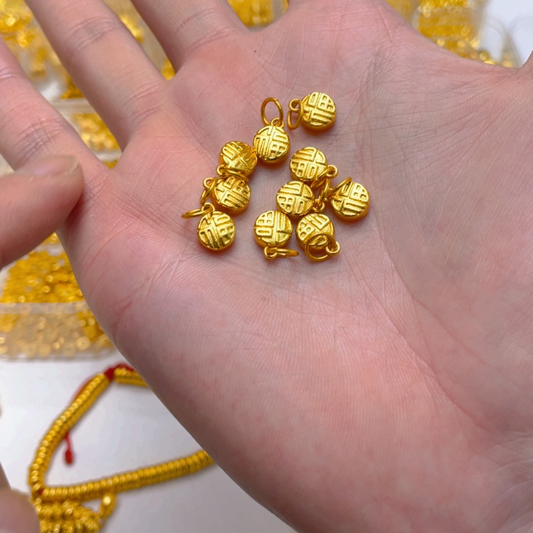 锆石铜合金小福牌2颗