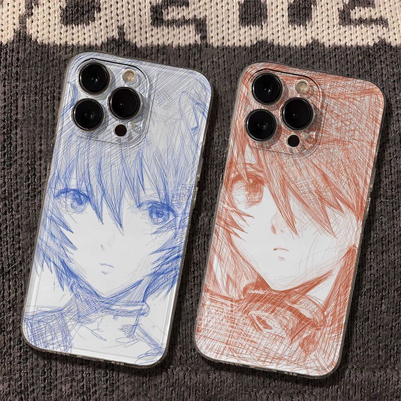 素描绫波丽明日香适用iPhone13苹果16华为荣耀OPPO小米VIVO手机壳