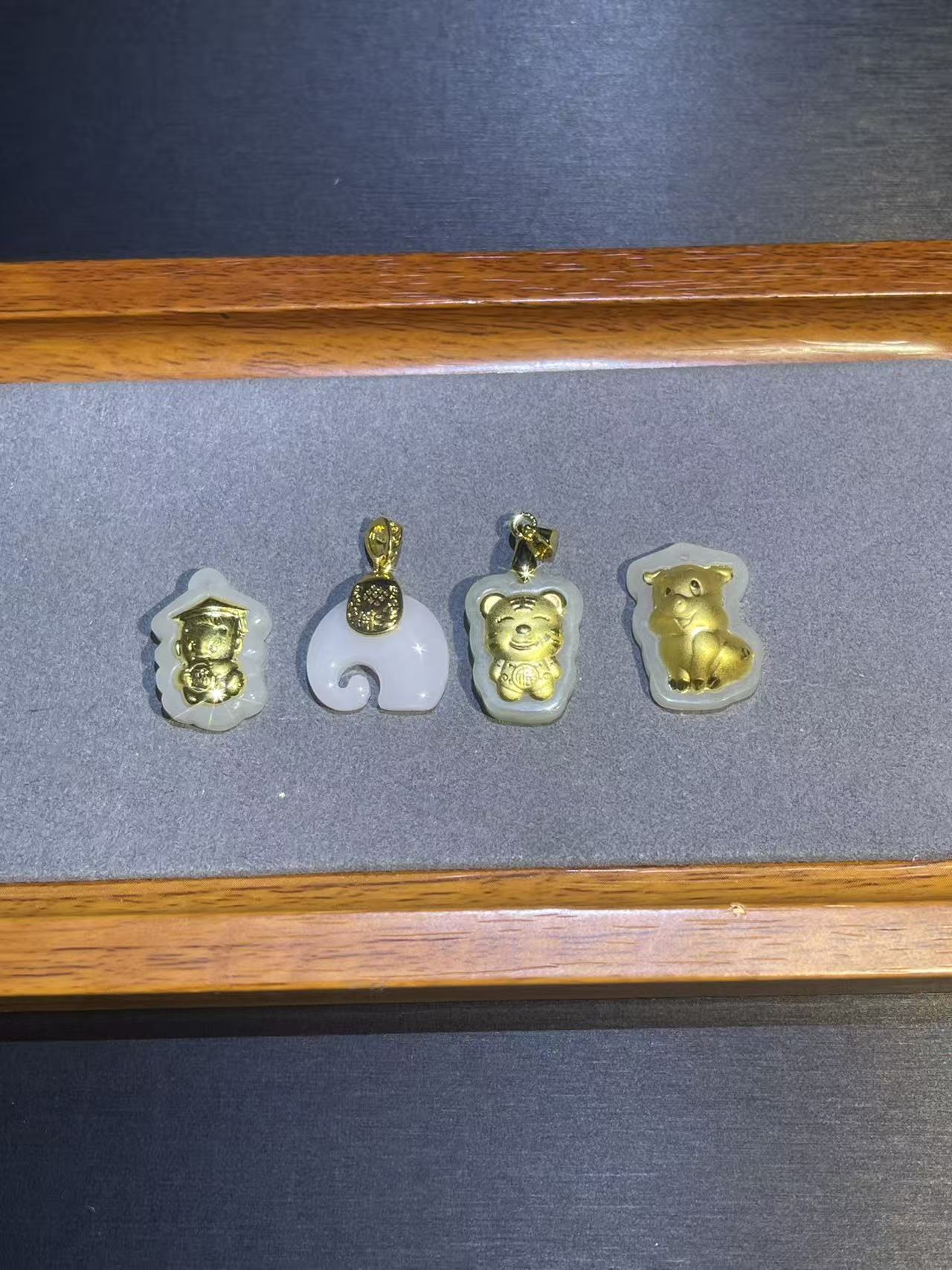 a9874黄色镶嵌吊坠多样发