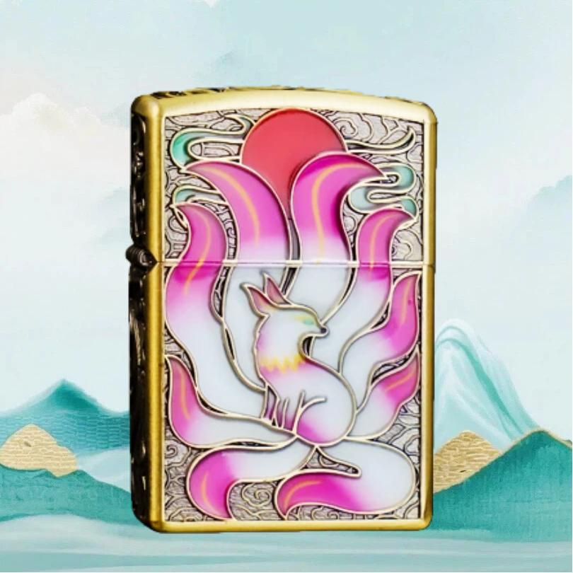 青铜夜光九尾狐打火机