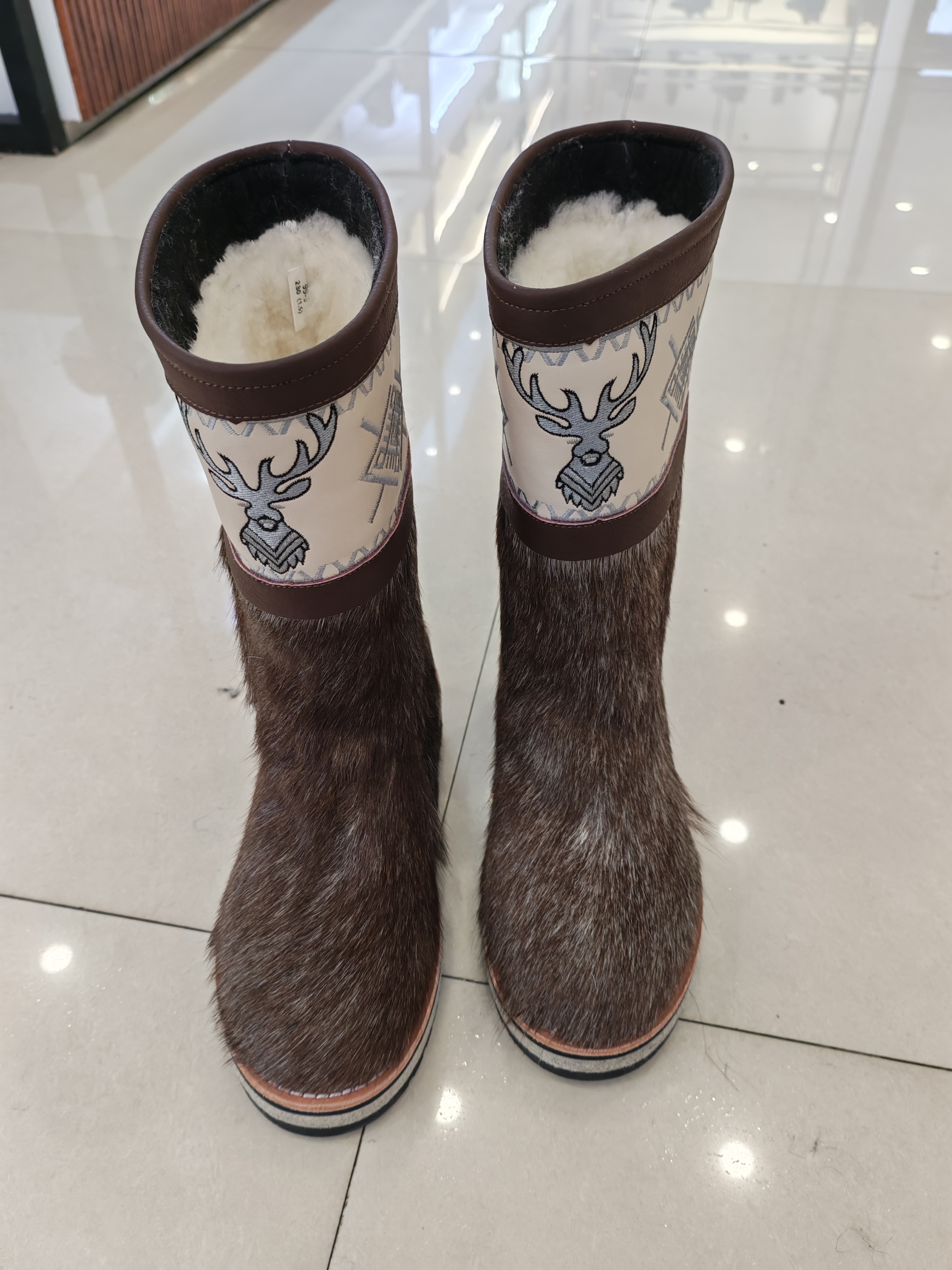 古萨图羊毛内里马毛靴