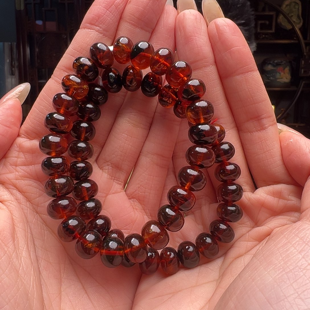 琥珀裸石未镶嵌抚顺琥珀10324多样性发其一10mm