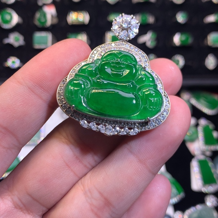 【闪购商品】翡翠颈饰银S925镶嵌佛公