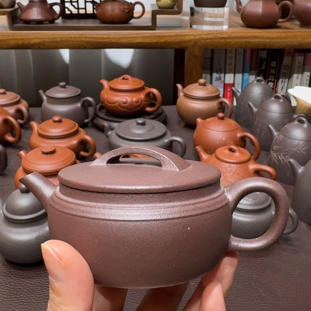 砂***面紫砂茶壶底槽清汉瓦150cc微瑕