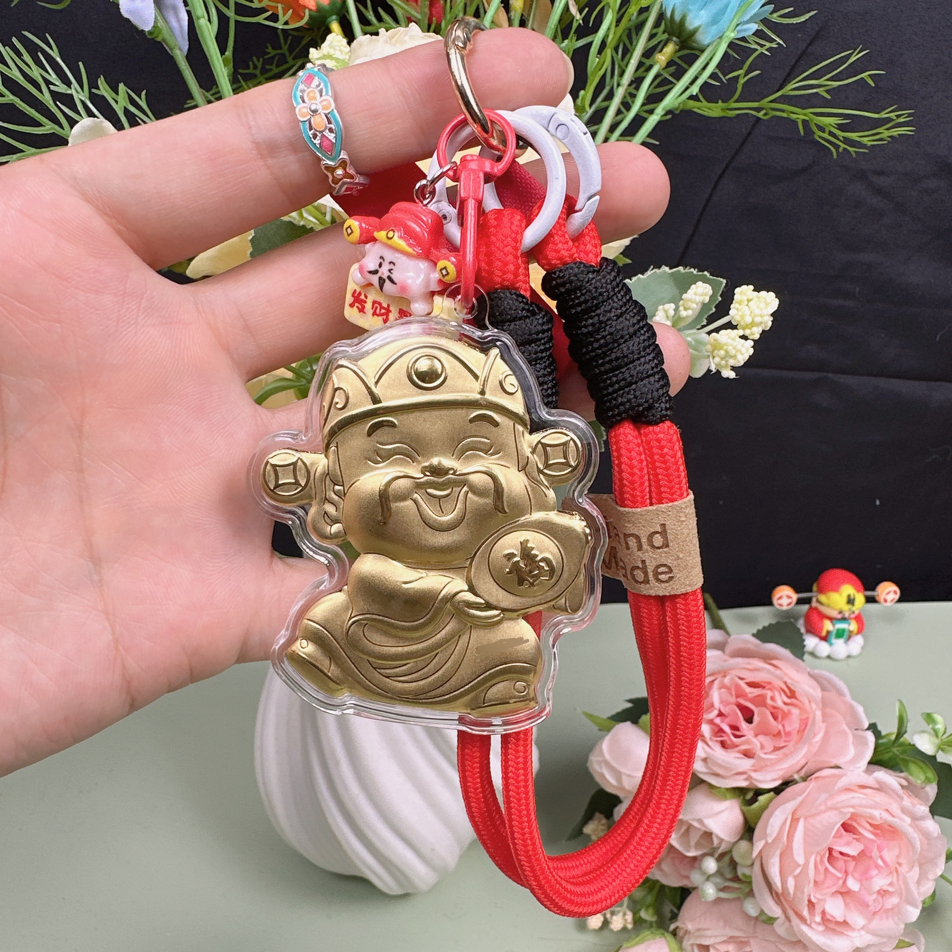 财神挂件 爆款水贝999 包包挂件 钥匙扣 手机挂件 可爱卡通挂件
