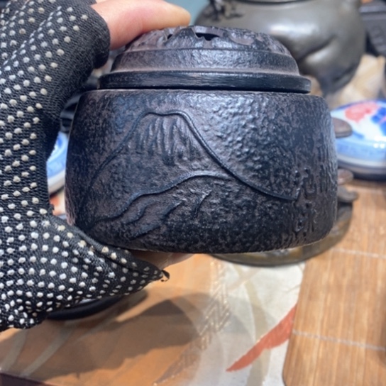 蜜安罐瓷香炉锡茶则国****瓷