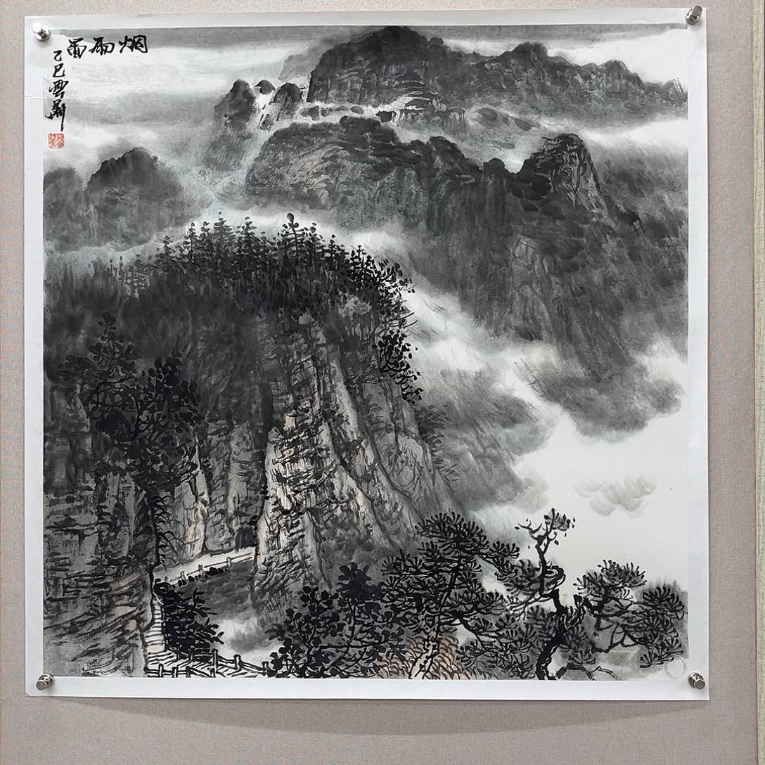 国画艺术家真人手绘