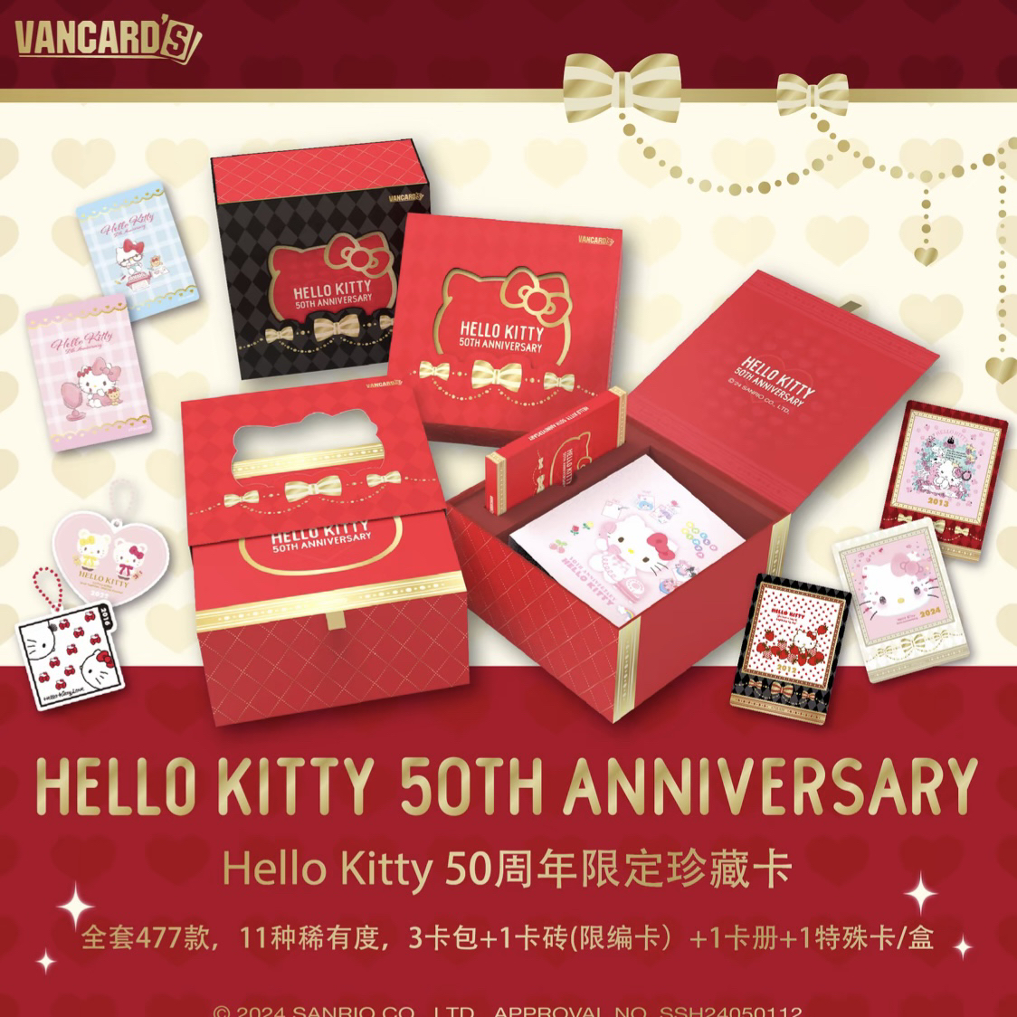 万画云游x三丽鸥Hellokitty50周年礼盒限量收藏珍藏卡