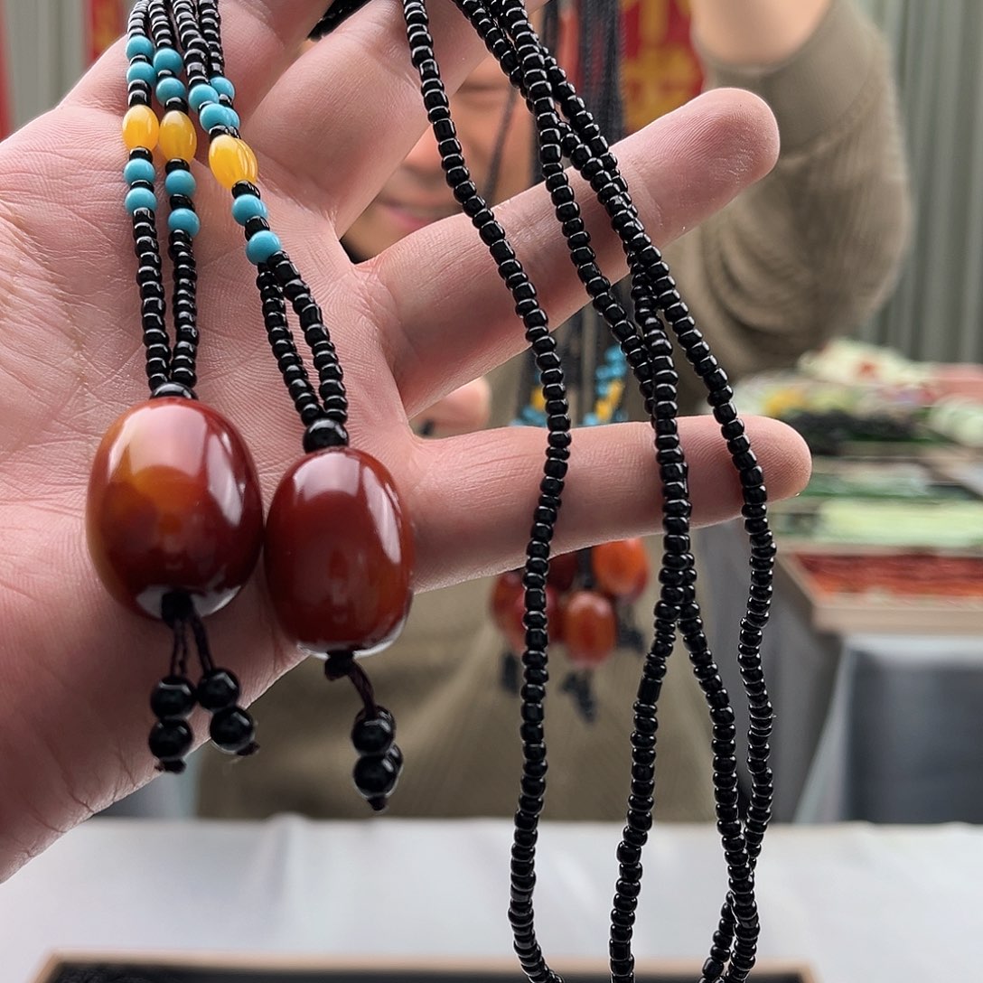 玛瑙/玉髓颈饰未镶嵌战国红转运珠多样性发货（拍一发一）