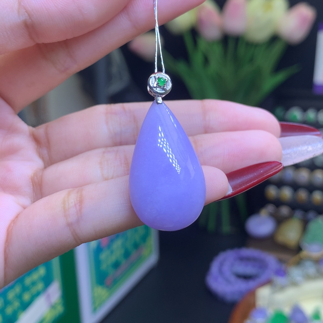 翡翠颈饰18K金镶嵌天然