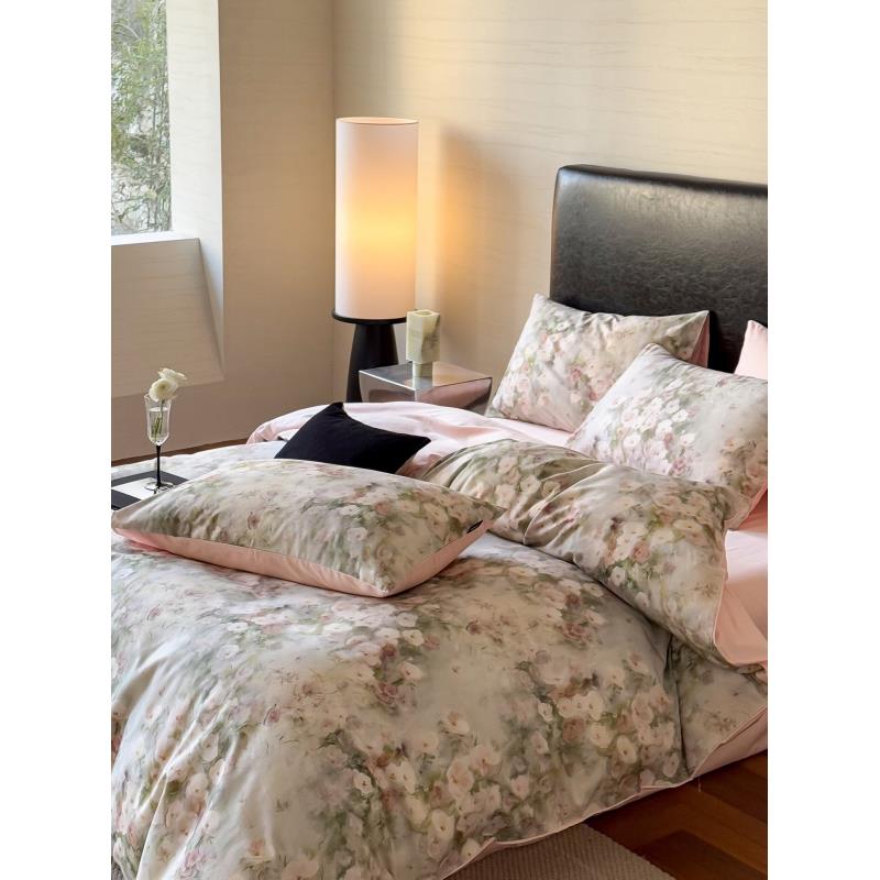 【新款】高端数码印花匹马棉棉--沐白-绿