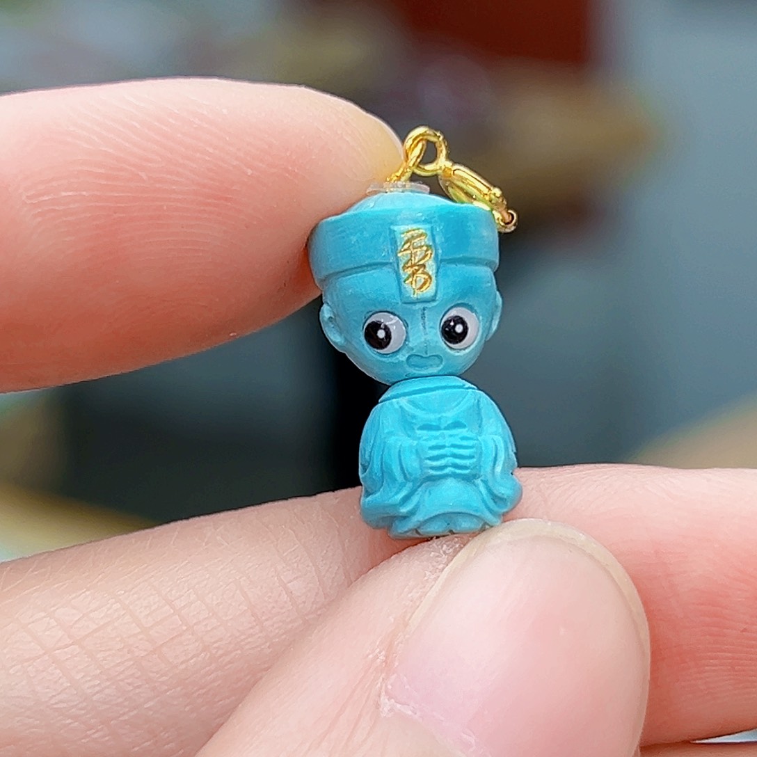 绿松石珠宝奇石18K金镶嵌