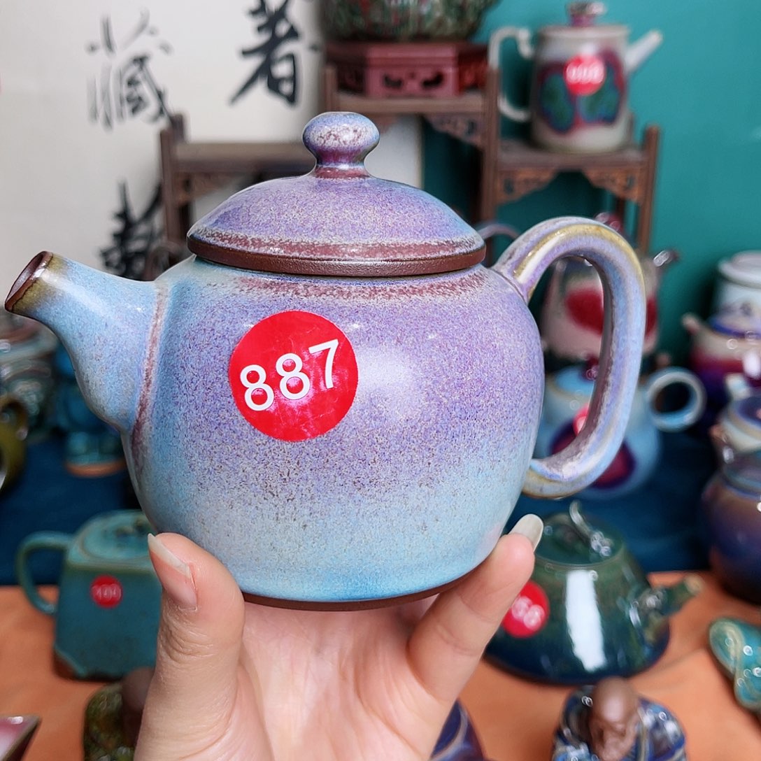 壶蘑*钧瓷艺术作品壶