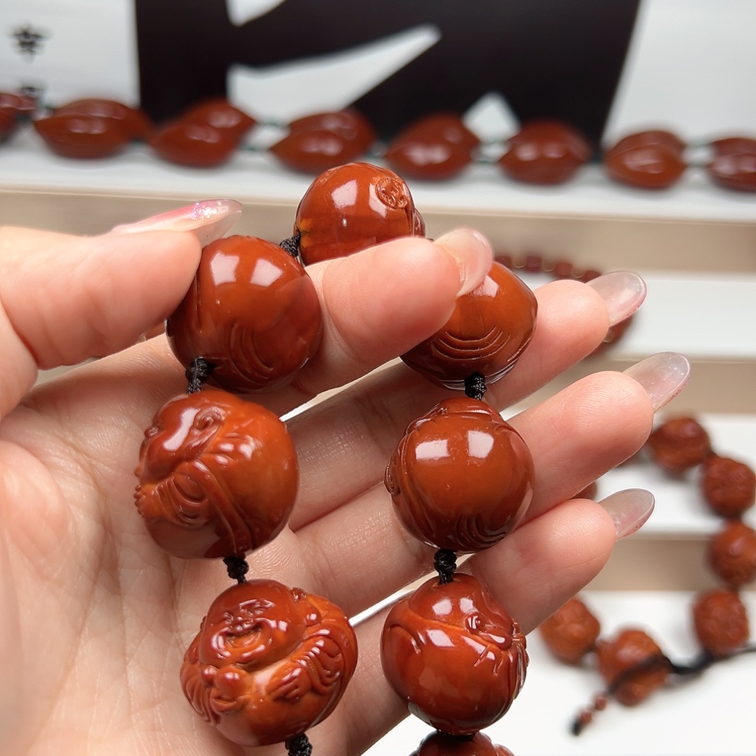 影***子橄榄核手串弥勒手串
