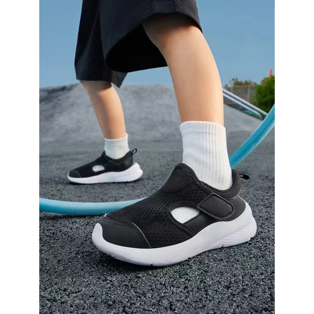 男大童单网超轻镂空魔术贴跑步运动鞋XK326