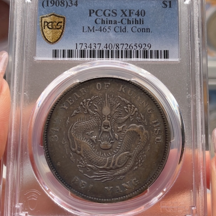 银玉麟轩pcgs40北洋长尾5929