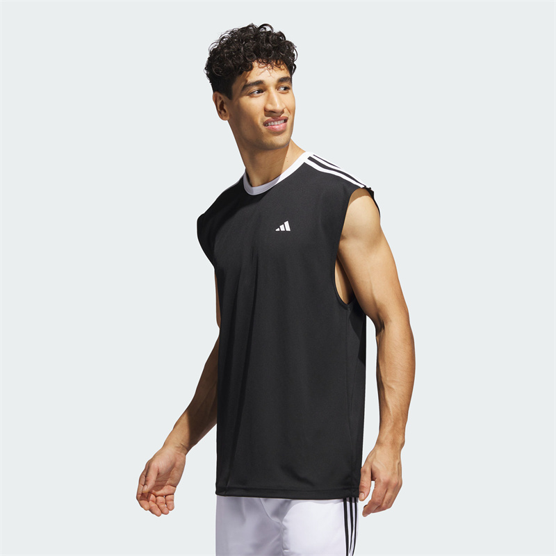 adidas阿迪达斯男子背心夏季新款篮球运动无袖T恤上衣IL2294
