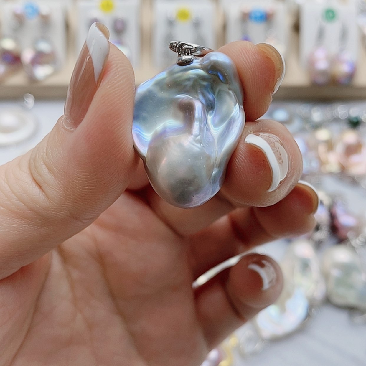 【闪购商品】银S925镶嵌淡水珍珠耳饰小***y