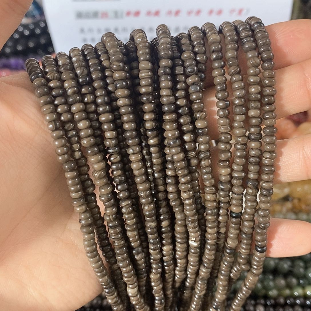 玛瑙/玉髓珠宝半成品未镶嵌两条天然2.5X4mm咖啡玛瑙隔片