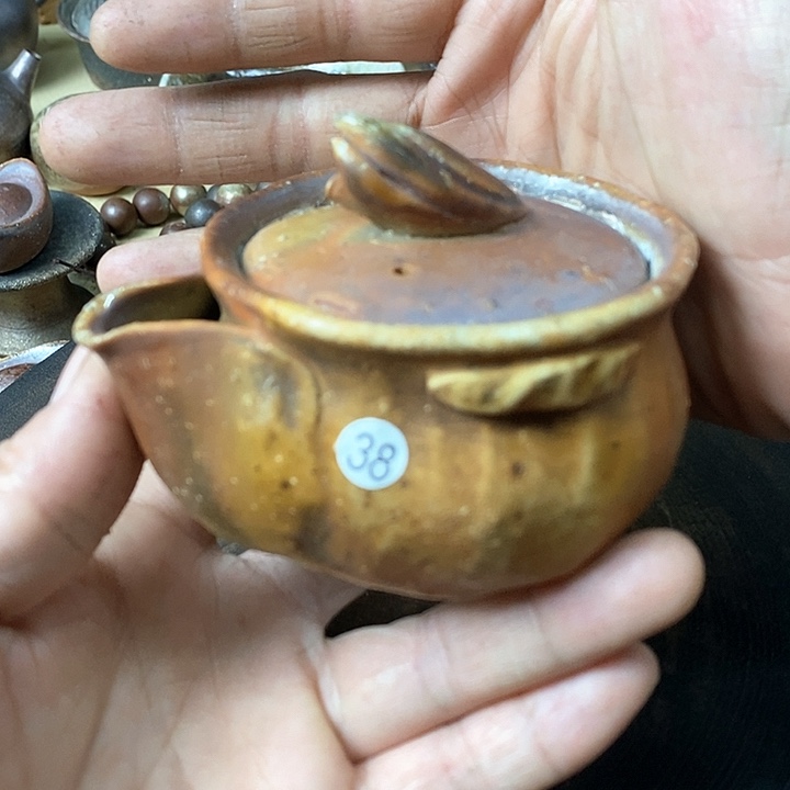 杯手工粗陶、柴烧茶器