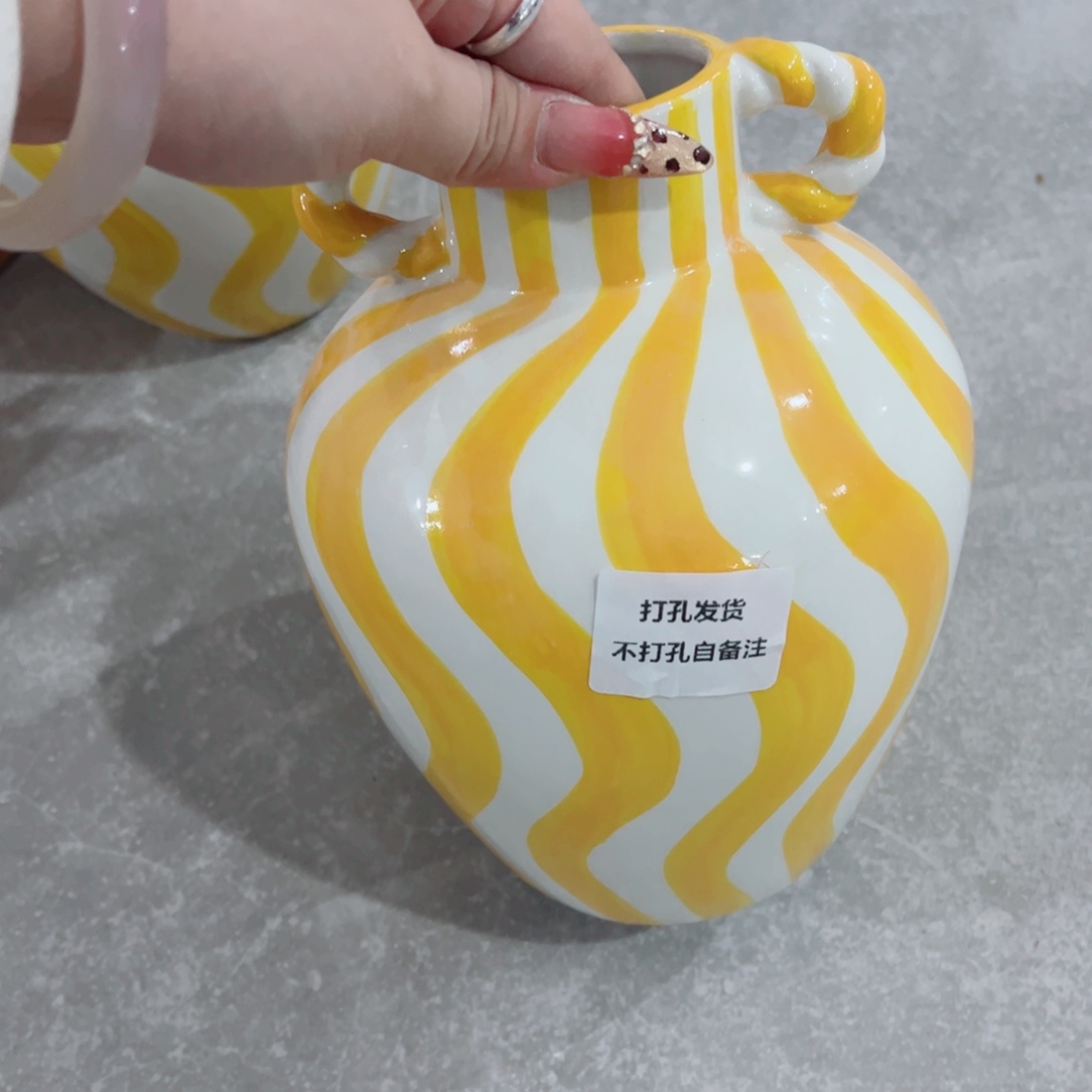 有孔，陶瓷花盆满10米包邮发货