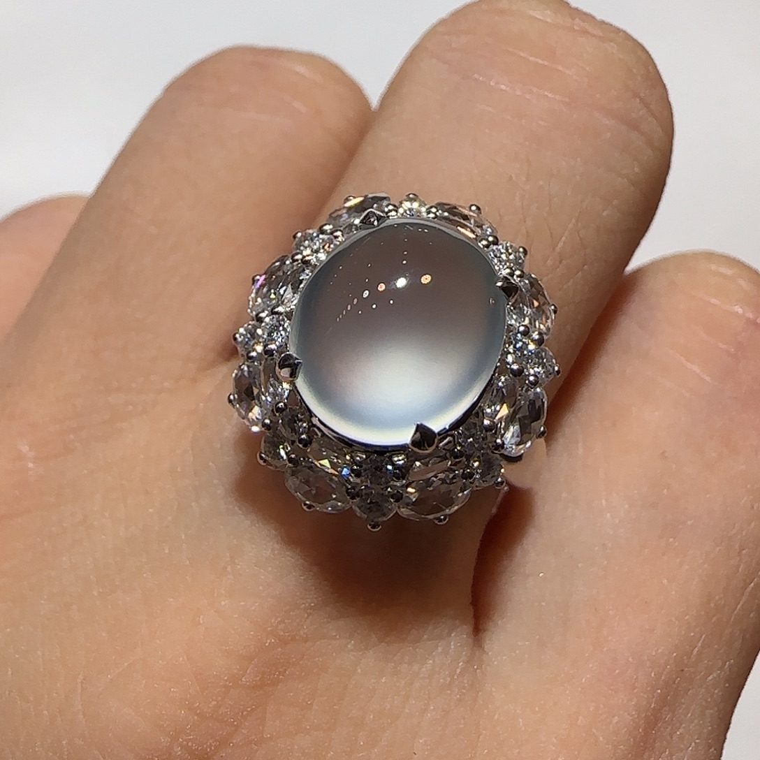 翡翠18K金镶嵌戒指蛋面裸石10.6*9.3