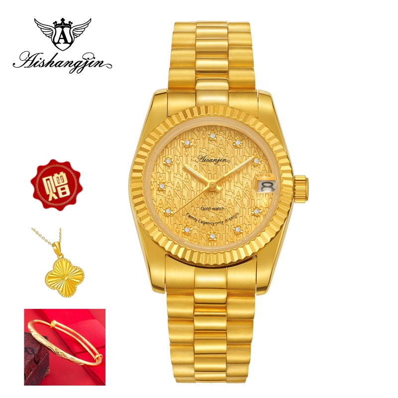 官方直发【经典女日志】足金999/全自动机械腕表8337LFB