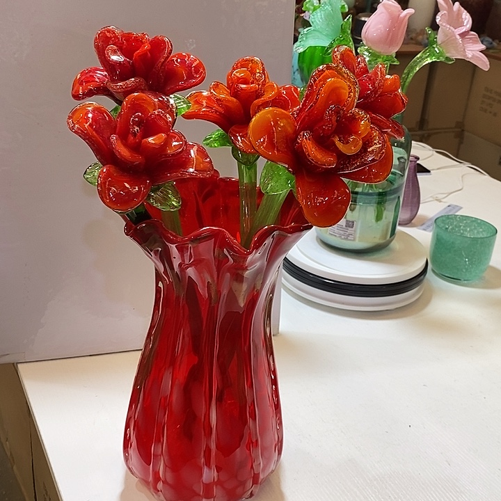 5支夜光花加瓶高45厘米左右