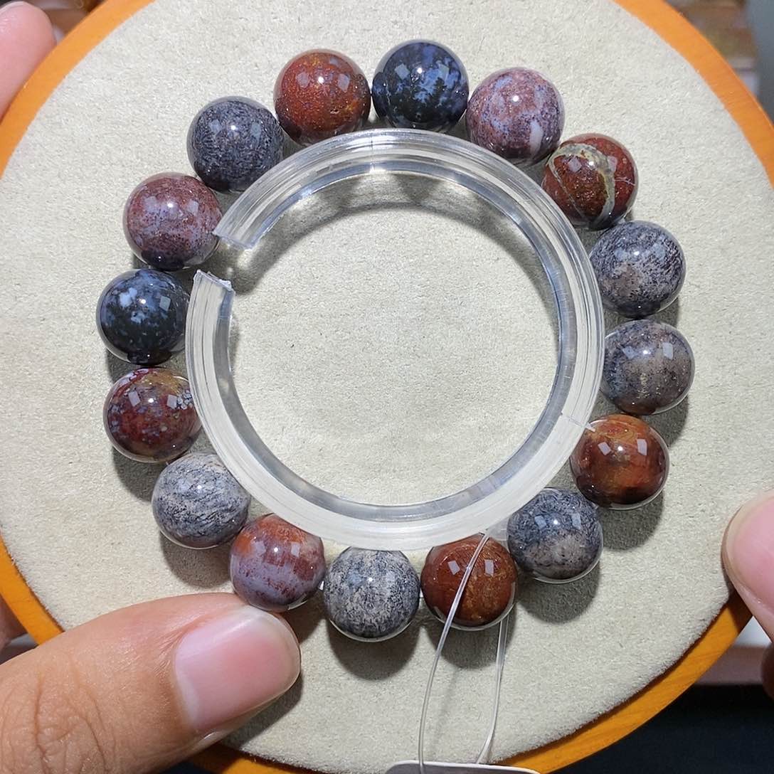 硅化珊瑚（珊瑚玉）手链未镶嵌意境料55