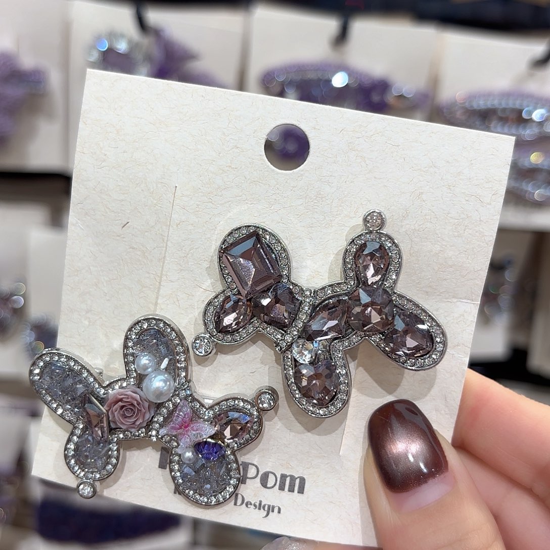 皮质铁合金狗子压夹一对