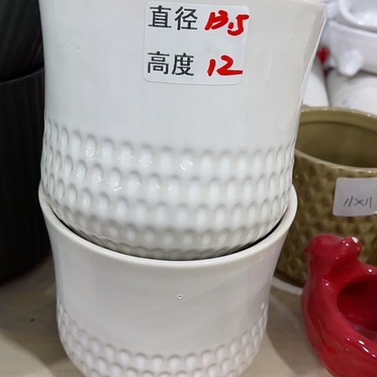多肉绿植陶瓷花盆9.9包邮，有孔
