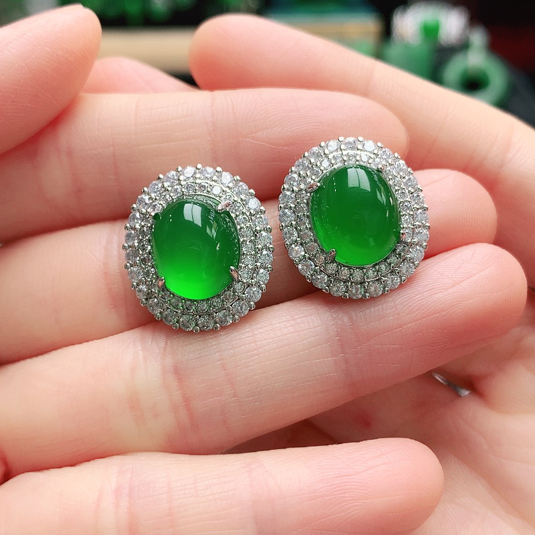 玛瑙/玉髓未镶嵌耳钉