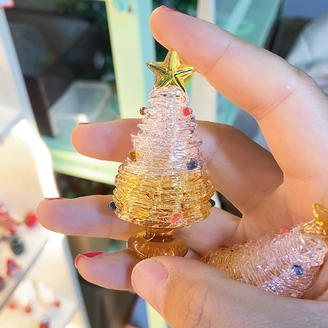 琉璃手工艺品富**妞圣诞树