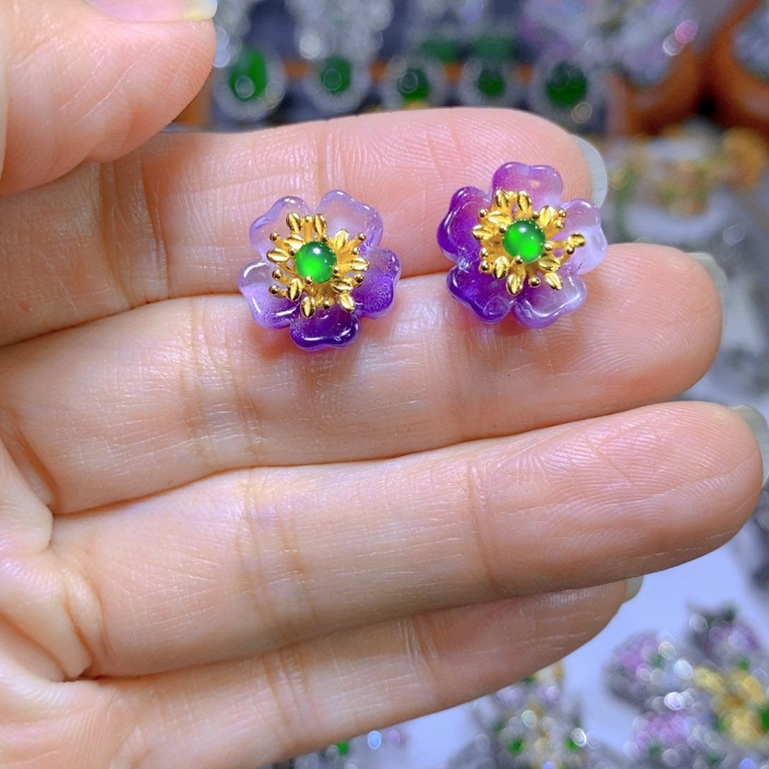 翡翠颈饰合金天然翡翠