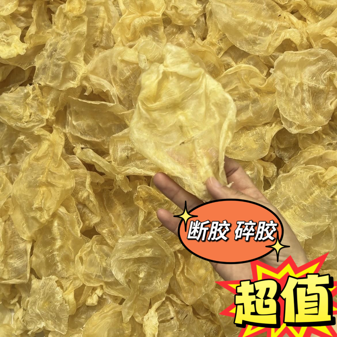 纯淡干！越南蜘蛛鱼胶干货零腥味厚肉深海花胶孕期坐月子 甲肚断胶
