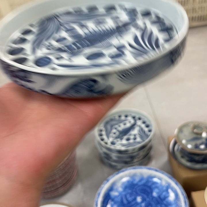 瓷片青花鱼藻大胡乘景德镇