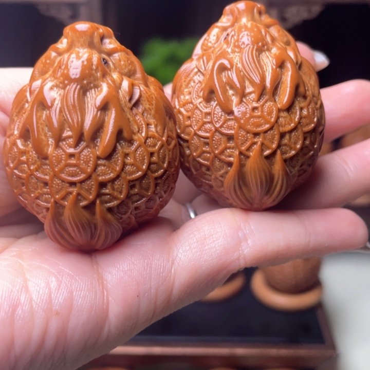 吊坠橄榄核商*贱金币龙龟手球3.5