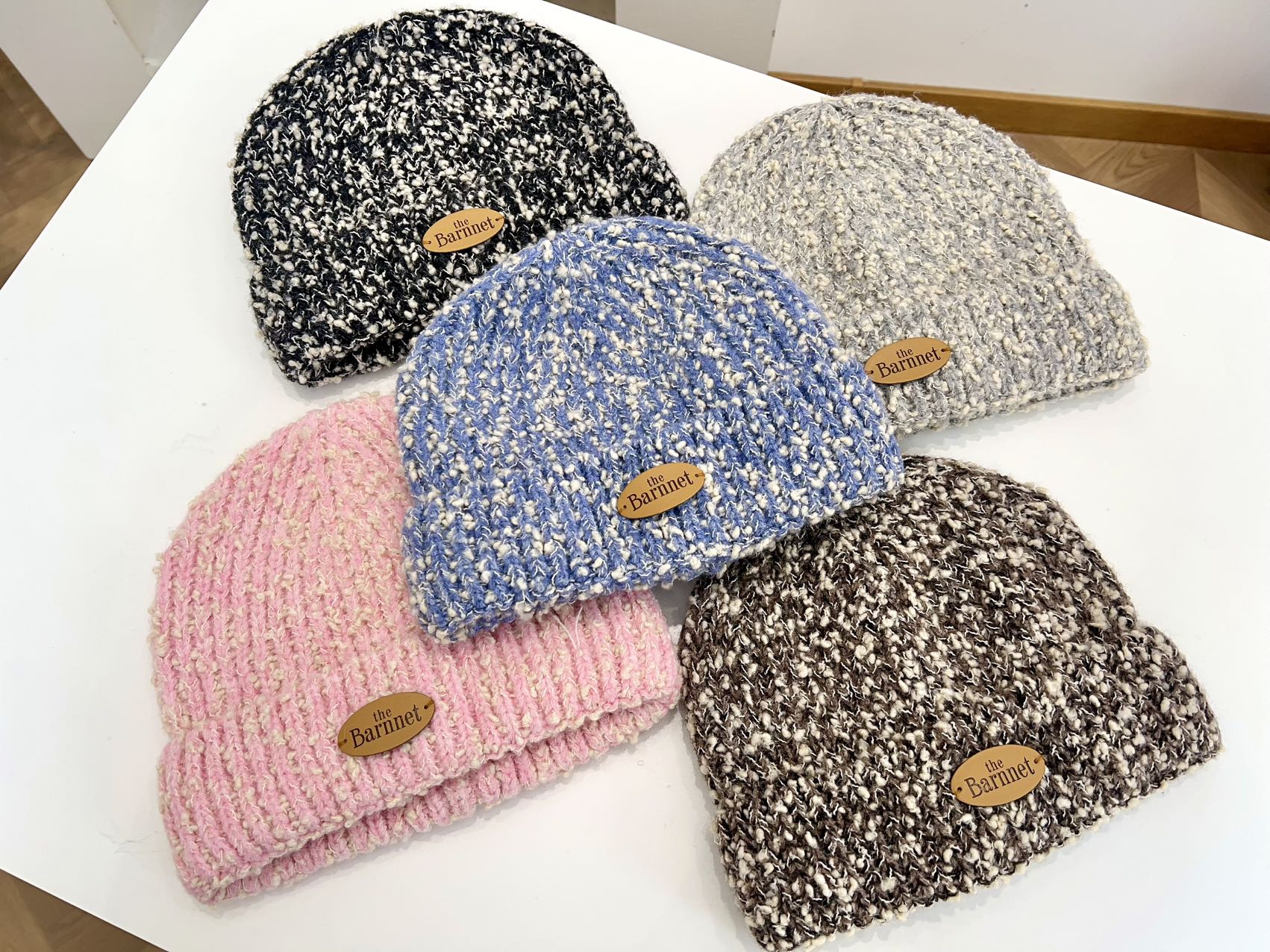 韩系小麦穗羊毛混织毛线帽AP 777017