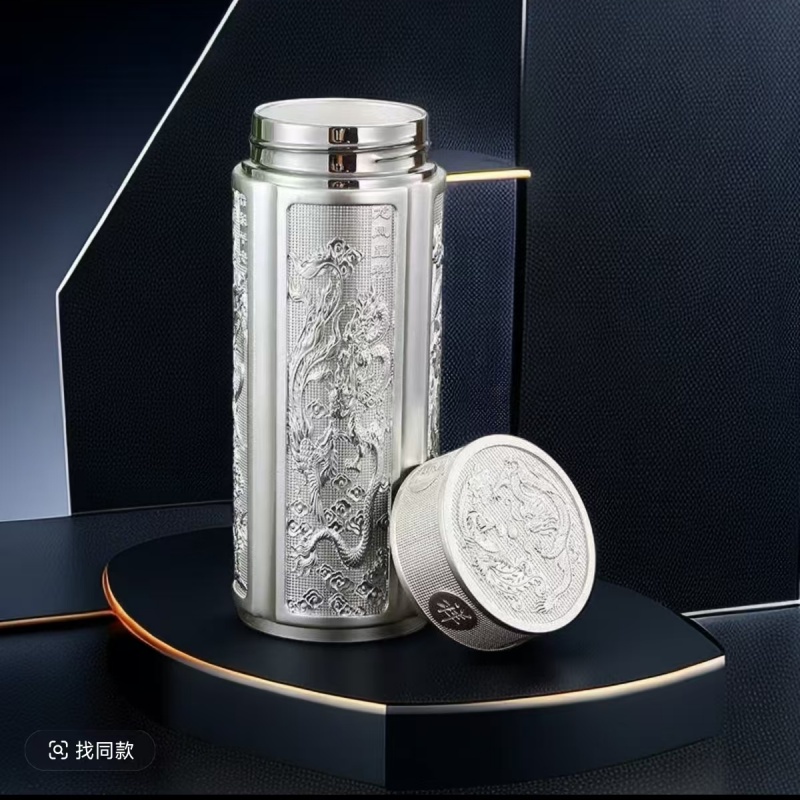 【龙凤杯】新款礼盒装雕龙凤款杯子银离子水杯