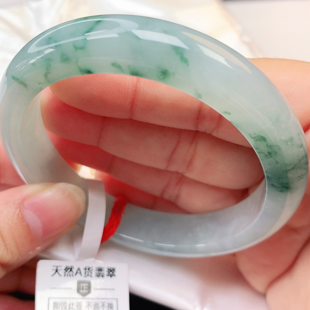 未镶嵌手镯翡翠纯天然A货翡翠老坑冰胶兰花159号