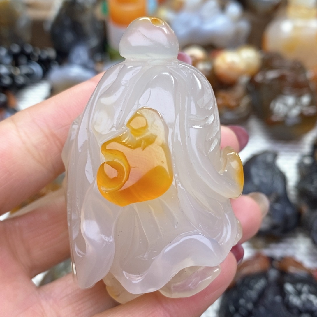 玛瑙/玉髓把件未镶嵌