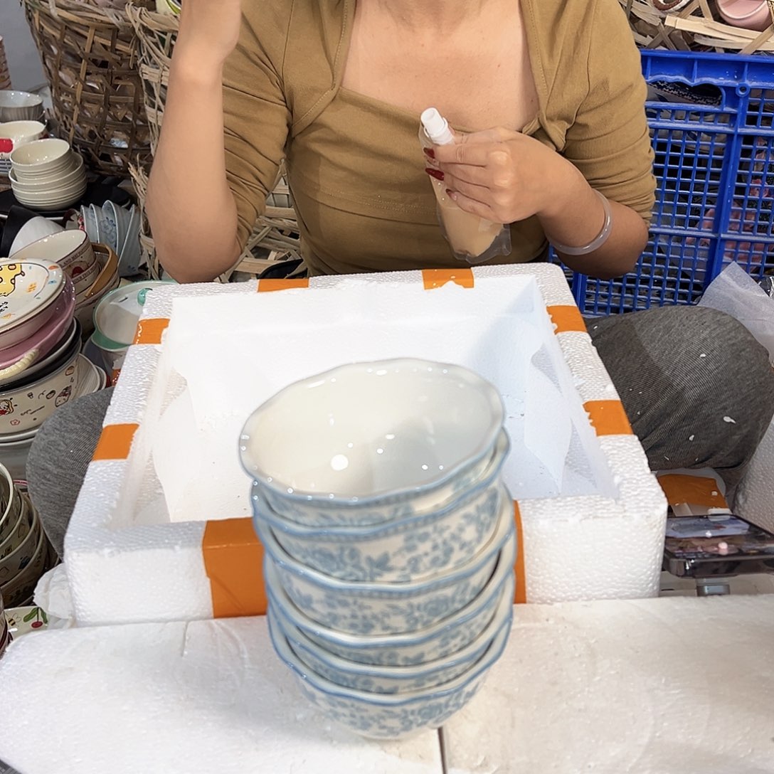 摆件潮州陶瓷工厂微瑕5寸