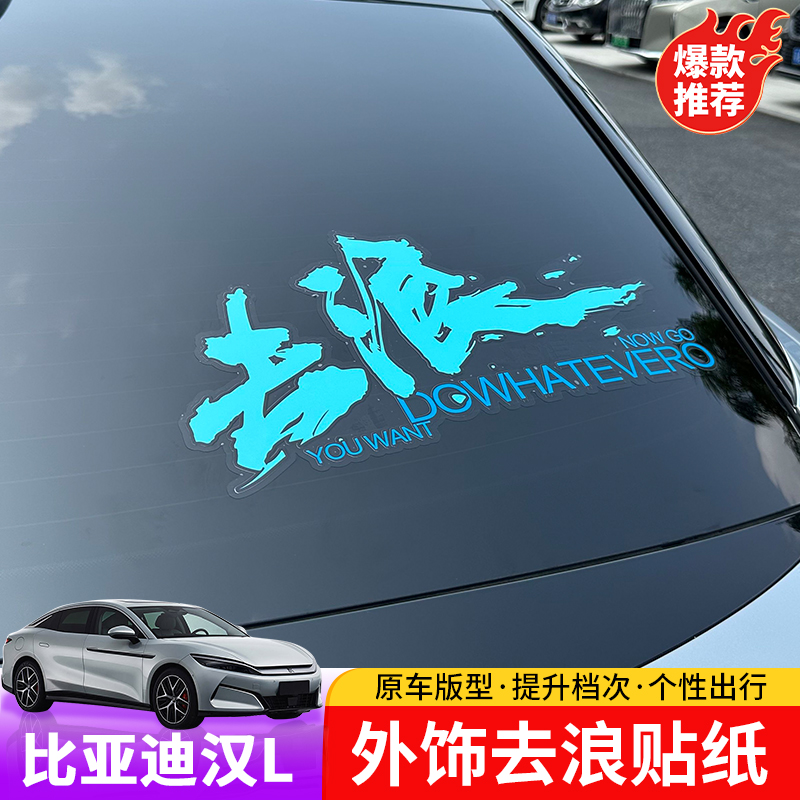 25款比亚迪汉Ldmi/dmp去浪个性贴纸专用byd汉Lev外置改装贴纸