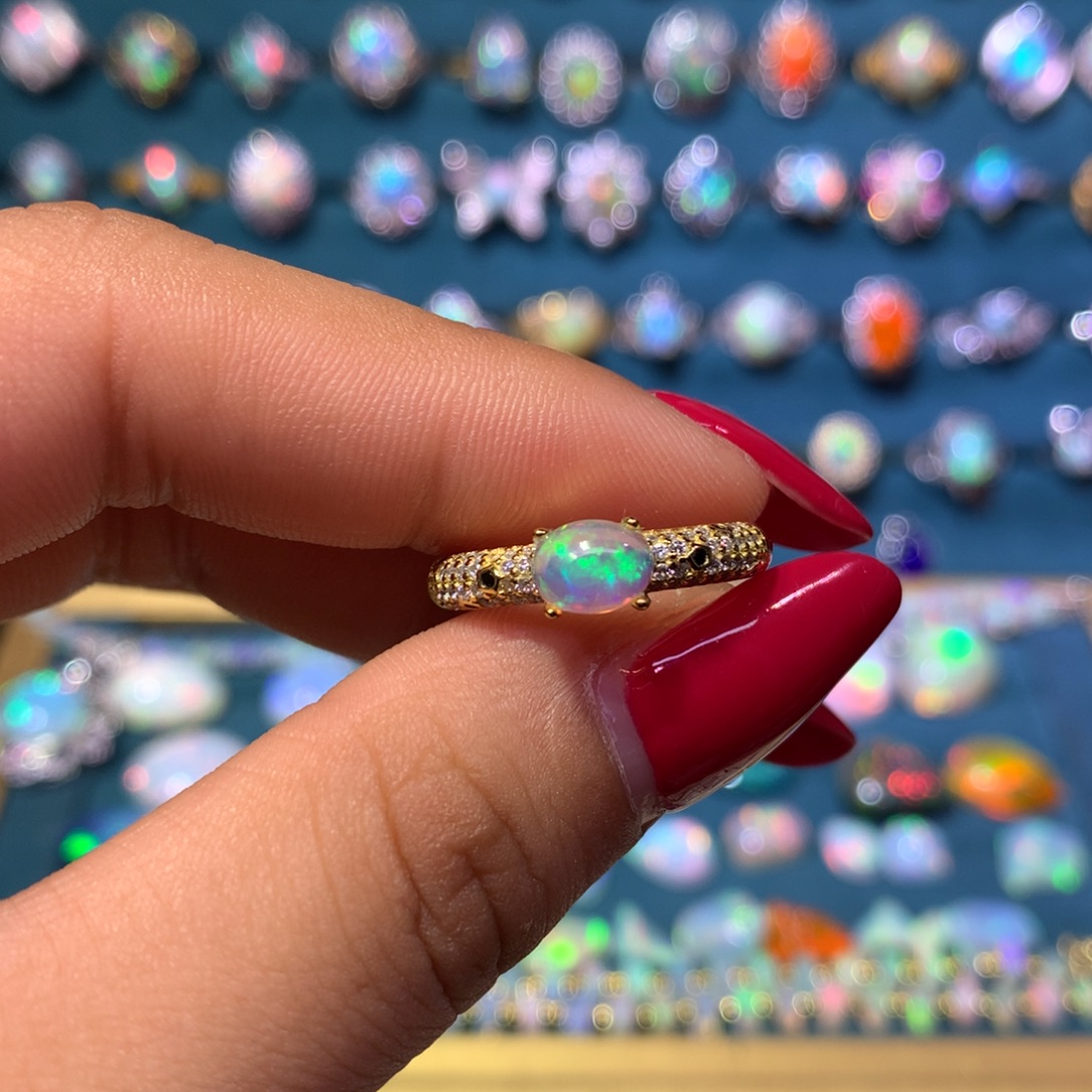 欧泊银S925镶嵌戒指款