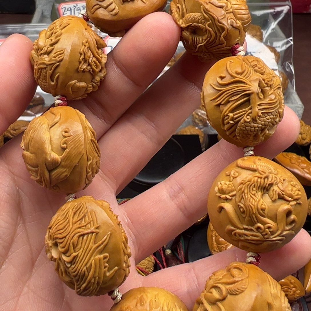 來***財橄榄核手串/手链山海景