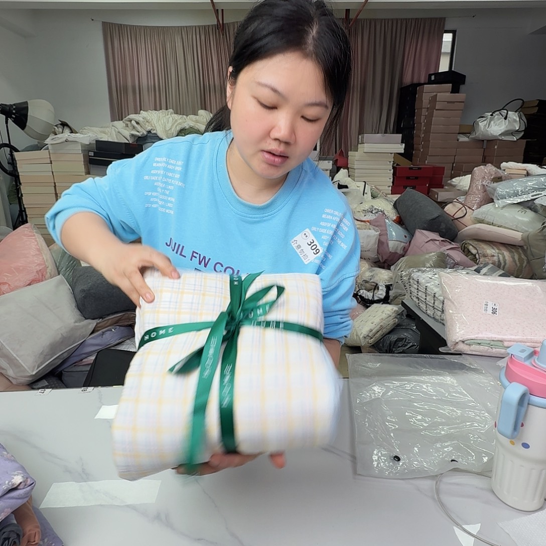 棉全棉双层纱四件套标准523