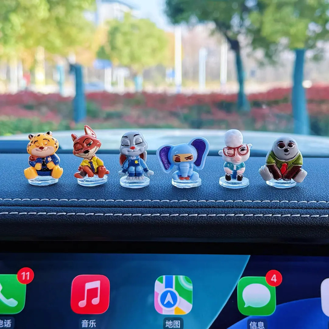 新款可爱朱迪尼克车载摆件汽车中控台摆件疯狂动物城卡通车载装饰