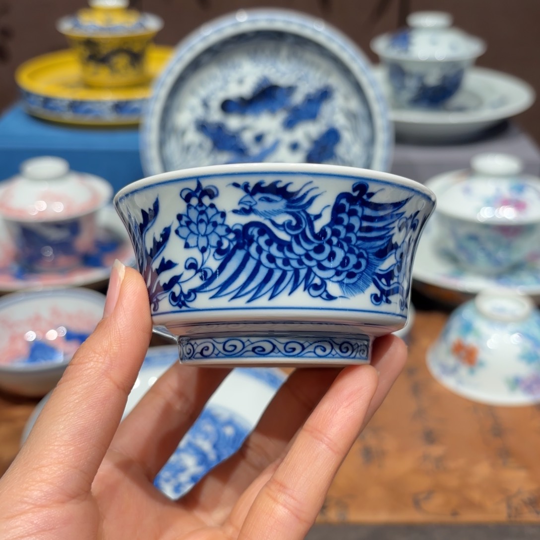 瓷片手工手绘陶瓷茶具