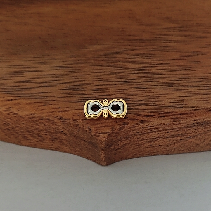 升级款福元八字金色扣侧挂尺寸6*12mm配饰（非石页福鸢八字金扣）