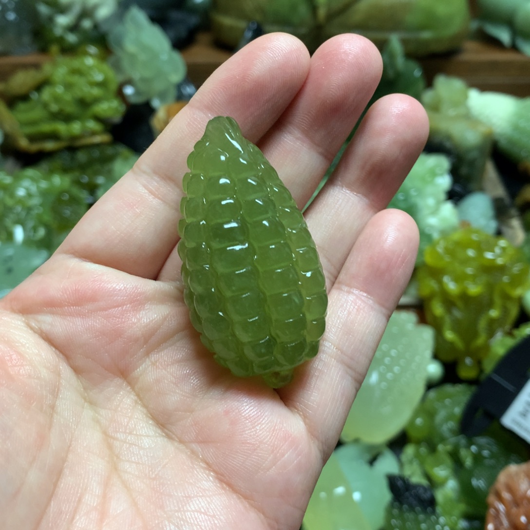 未镶嵌岫玉手把手把